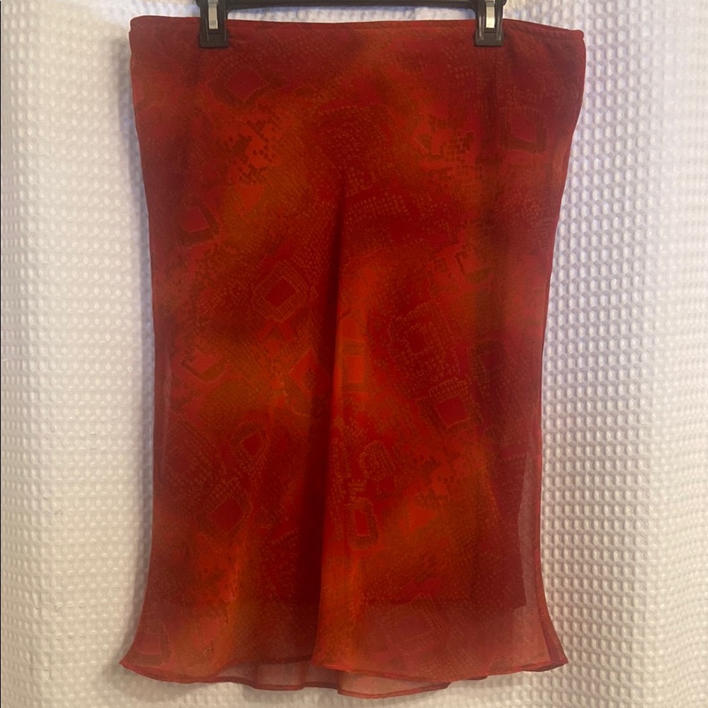 A. Byer Red Midi Pencil Skirt.